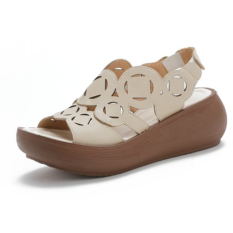 Fish Toe Hollow Wedge Damesandaler Slingback