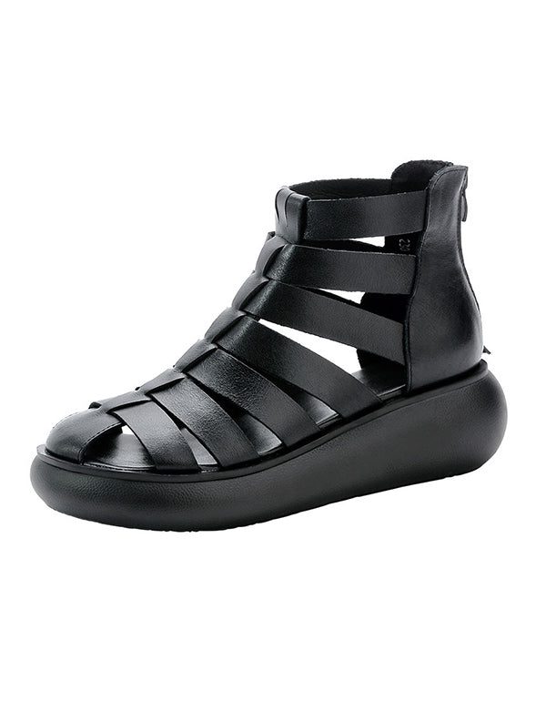 Retro Roma Strappy Wedge Sandaler For Kvinner