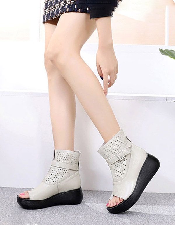 Slip Toe Platform Summer Boots Sandaler