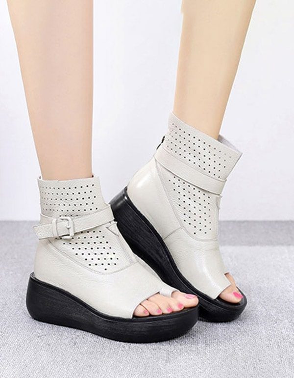 Slip Toe Platform Summer Boots Sandaler