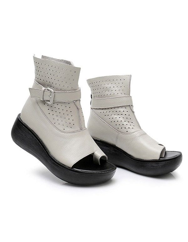 Slip Toe Platform Summer Boots Sandaler