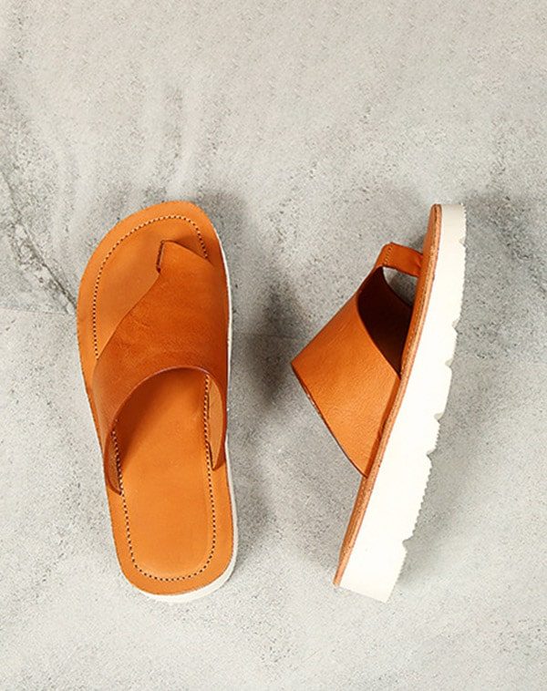 Sommer Skinn Mote Flip Flops