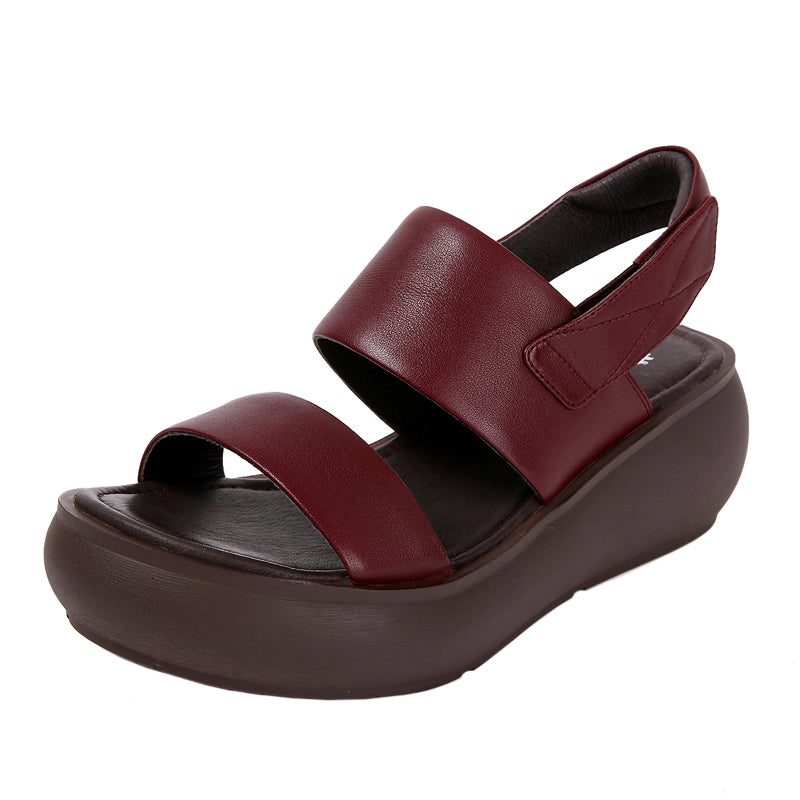 Sommer Slingback Retro Wedge Sandaler