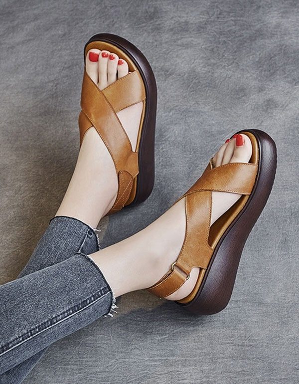 Summer Open-toe Cross Strap Kilesandaler