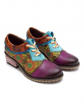 Vintage Oxford-sko I Ekte Skinnsøm