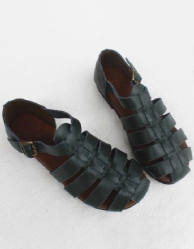 Vintage Strappy Close-toe Flat Sandaler | 35-41