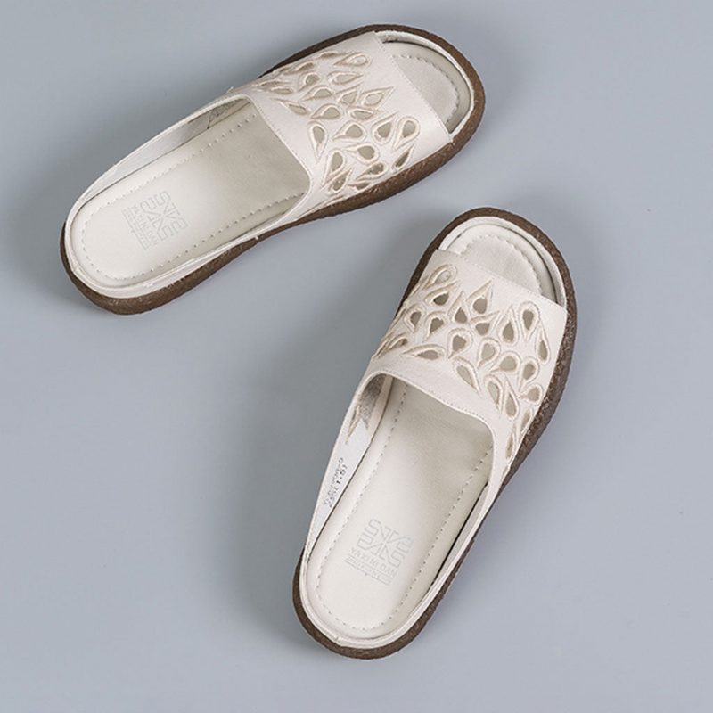 Sommer Casual Hollow Slippers Beige