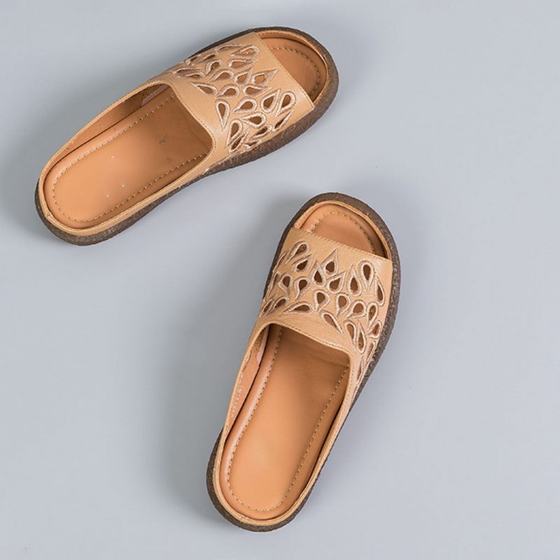 Sommer Casual Hollow Slippers Beige