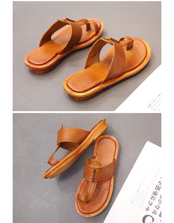 Sommer Flip Flop Skinntøfler For Kvinner